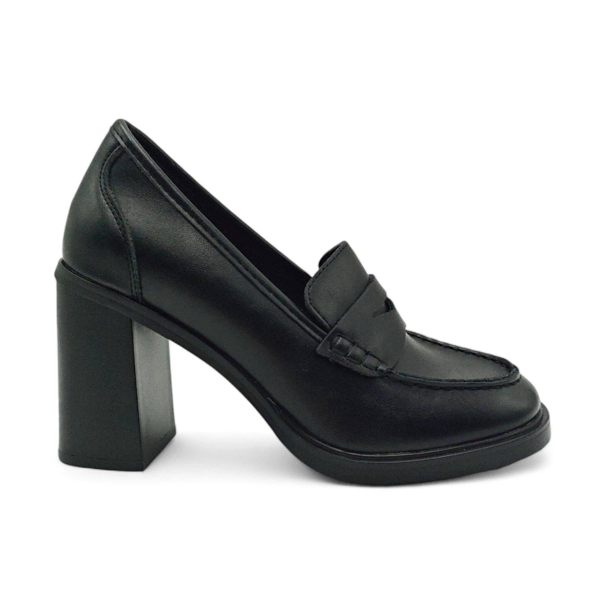 Emelie Strandberg klasične loafersice na blok štiklu 3682 - Obuća Monah