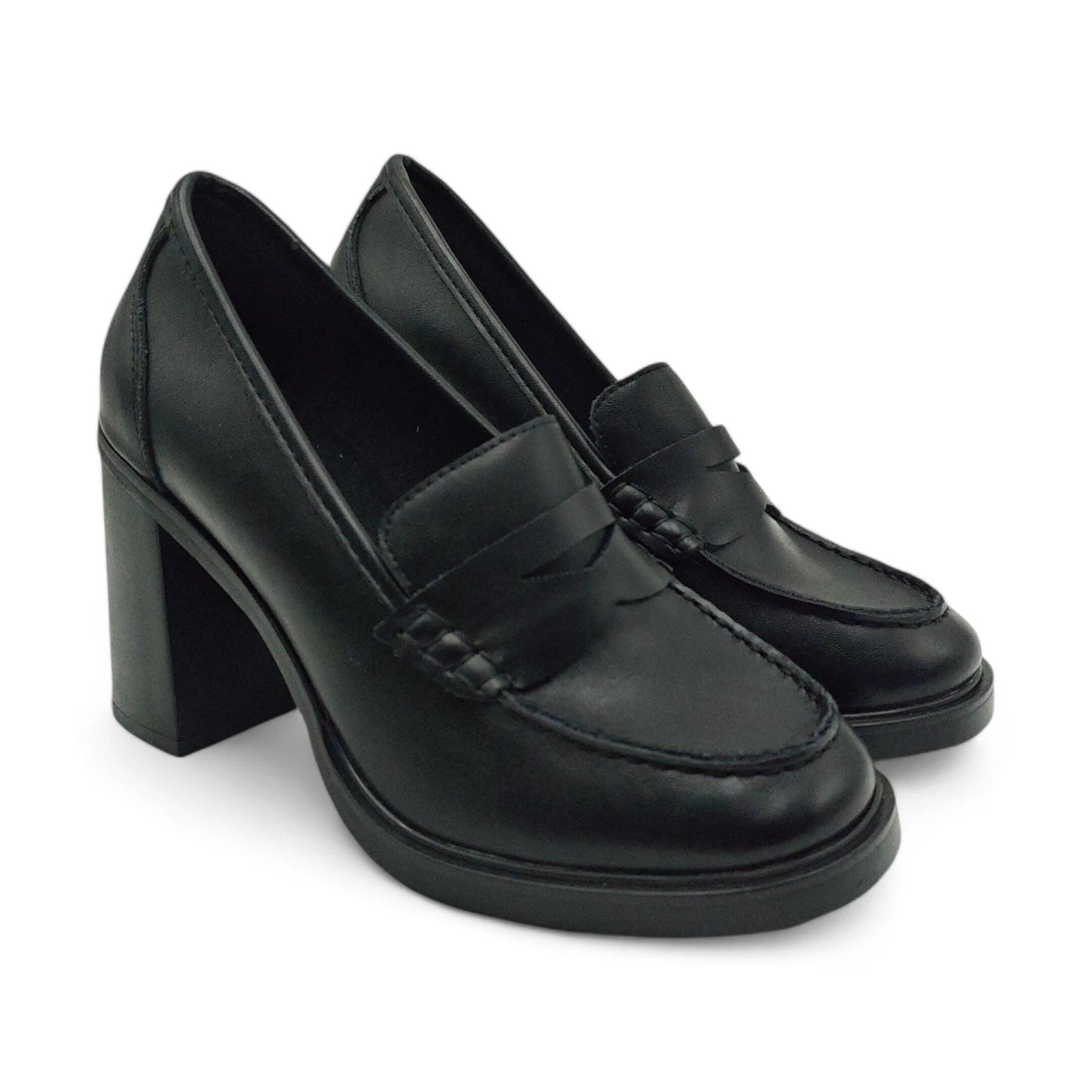 Emelie Strandberg klasične loafersice na blok štiklu 3682 - Obuća Monah