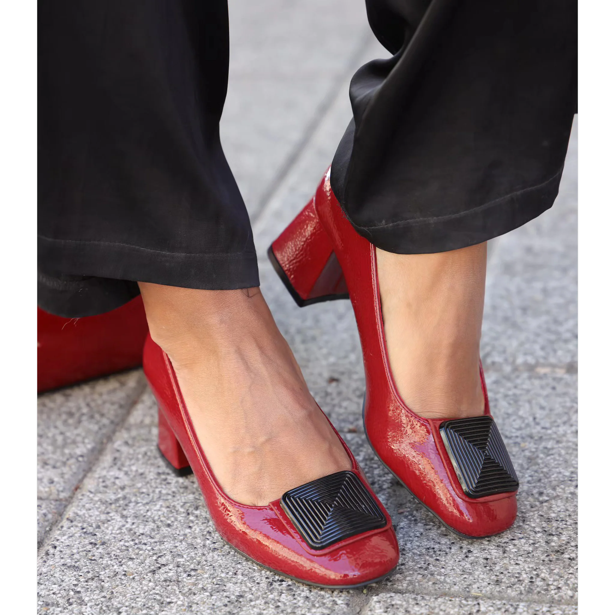 Emelie Strandberg klasične cipele na blok štiklu 485 - Obuća Monah