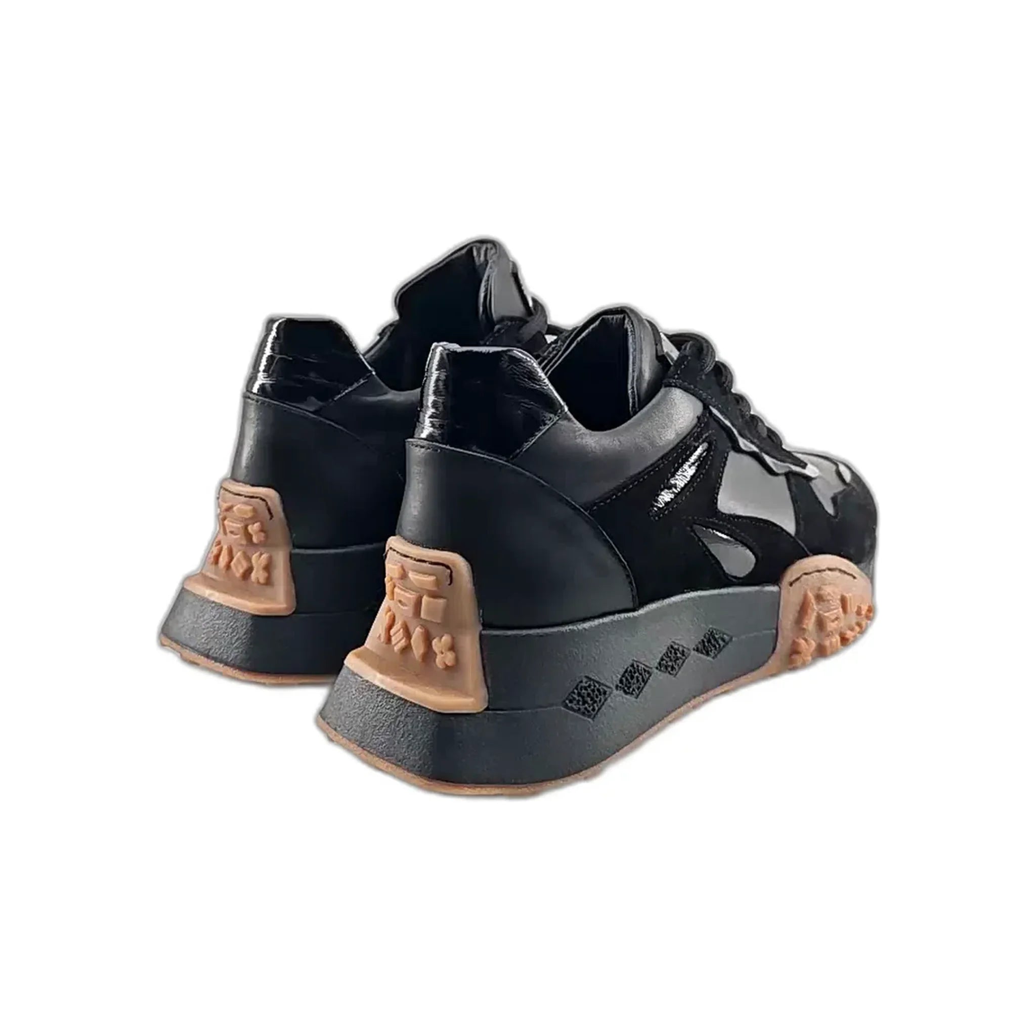 Ilke plitke ravne modne patike na šnjiranje 4106 - Obuća Monah