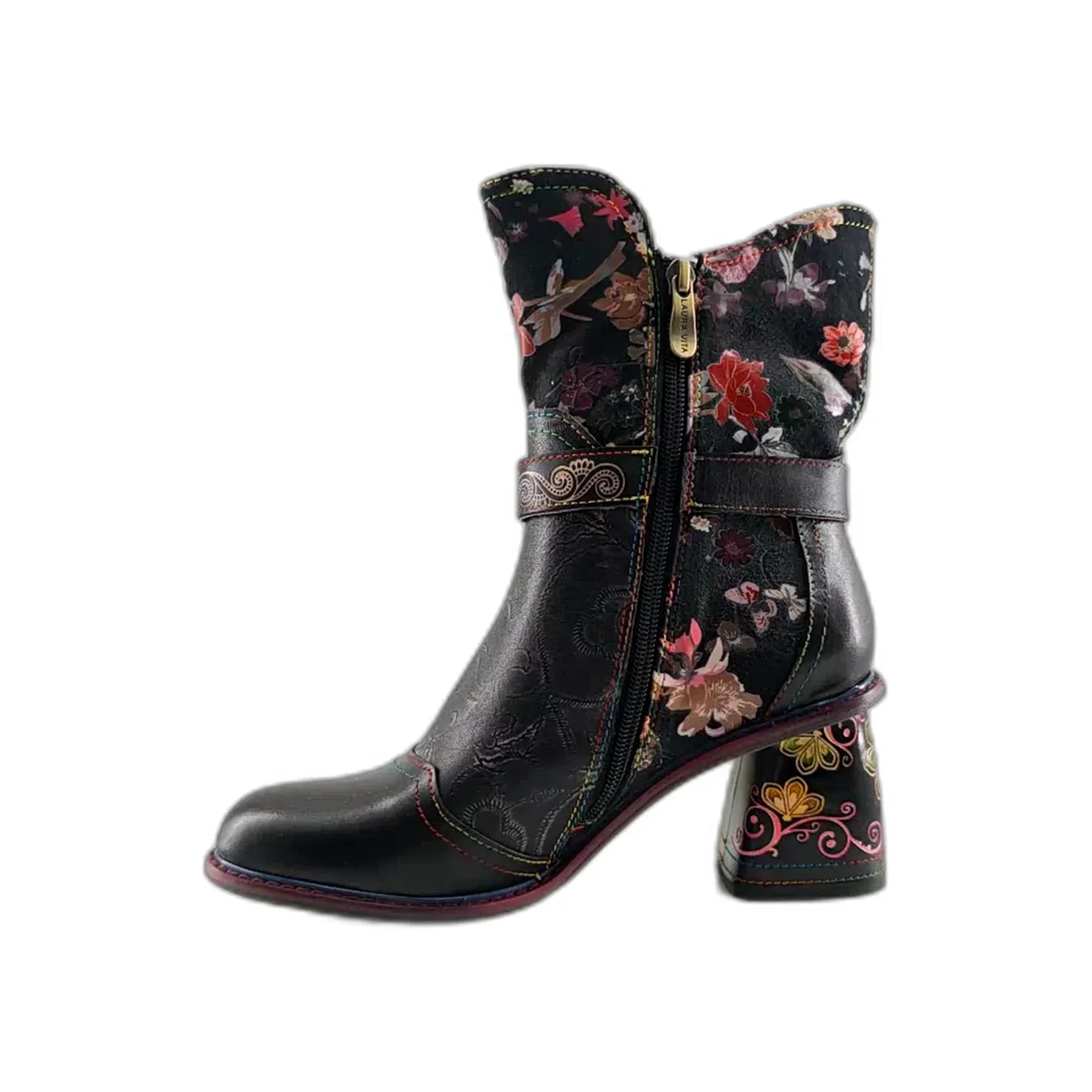 Laura Vita gležnjače na blok štiklu sa zip zatvaračem 7128 - Obuća Monah