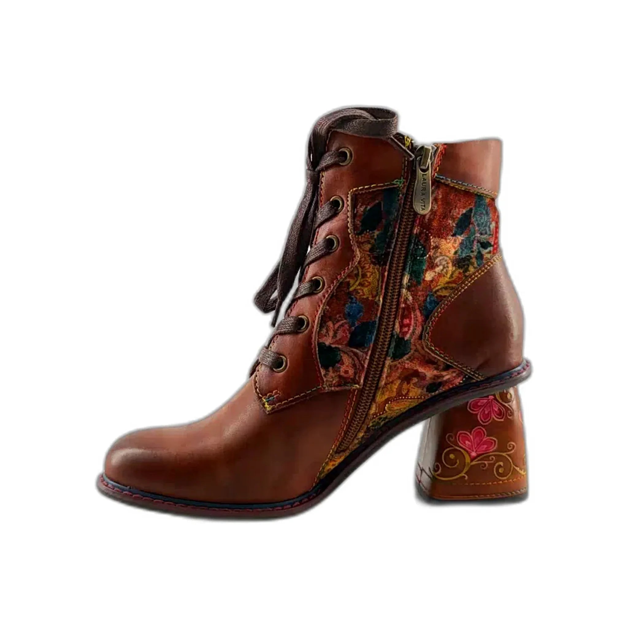 Laura Vita gležnjače na blok štiklu sa zip zatvaračem 7185 - Obuća Monah