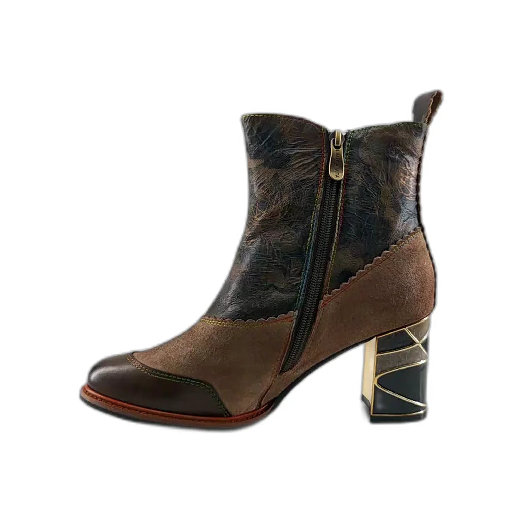 Laura Vita gležnjače na blok štiklu sa zip zatvaračem 7192 - Obuća Monah