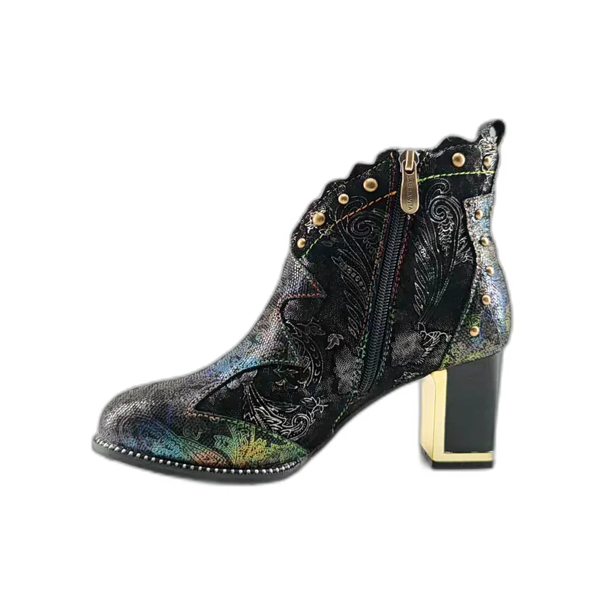 Laura Vita gležnjače na blok štiklu sa zip zatvaračem 7210 - Obuća Monah