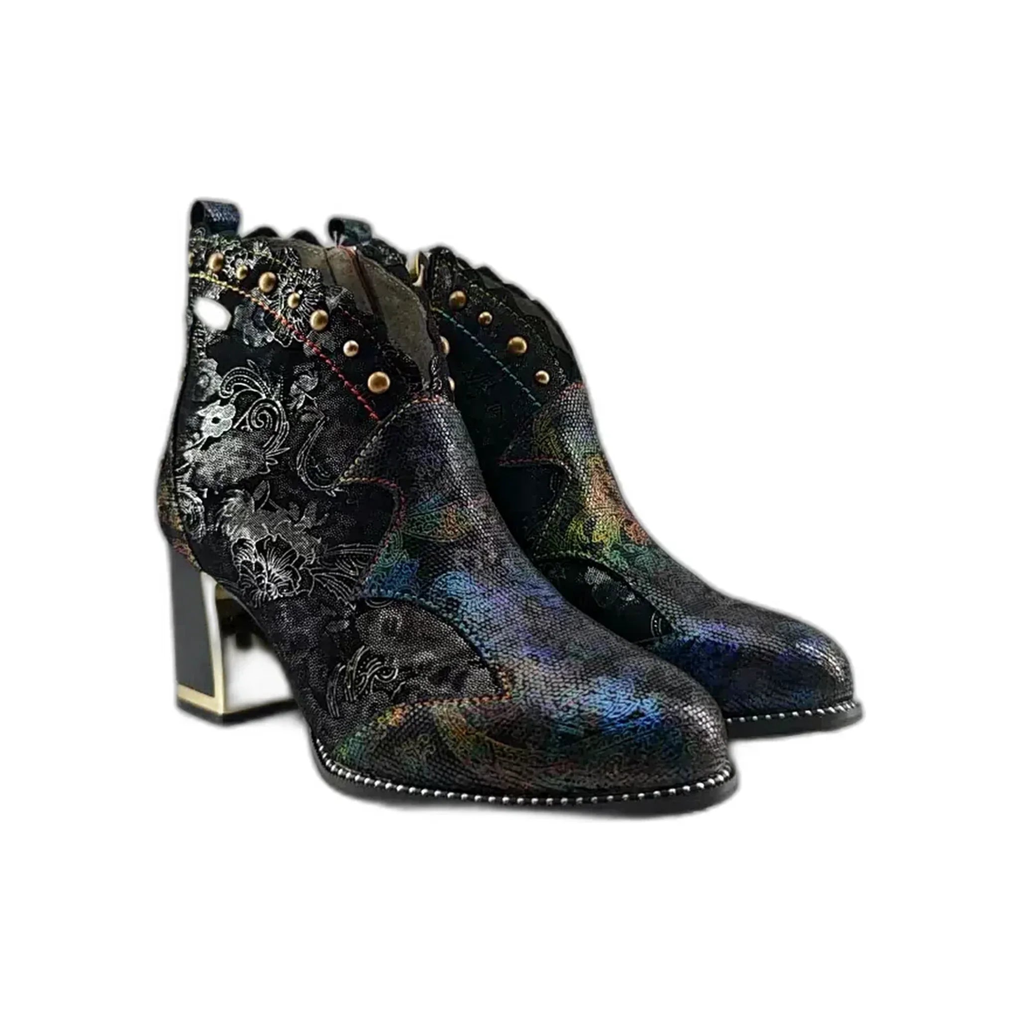 Laura Vita gležnjače na blok štiklu sa zip zatvaračem 7210 - Obuća Monah