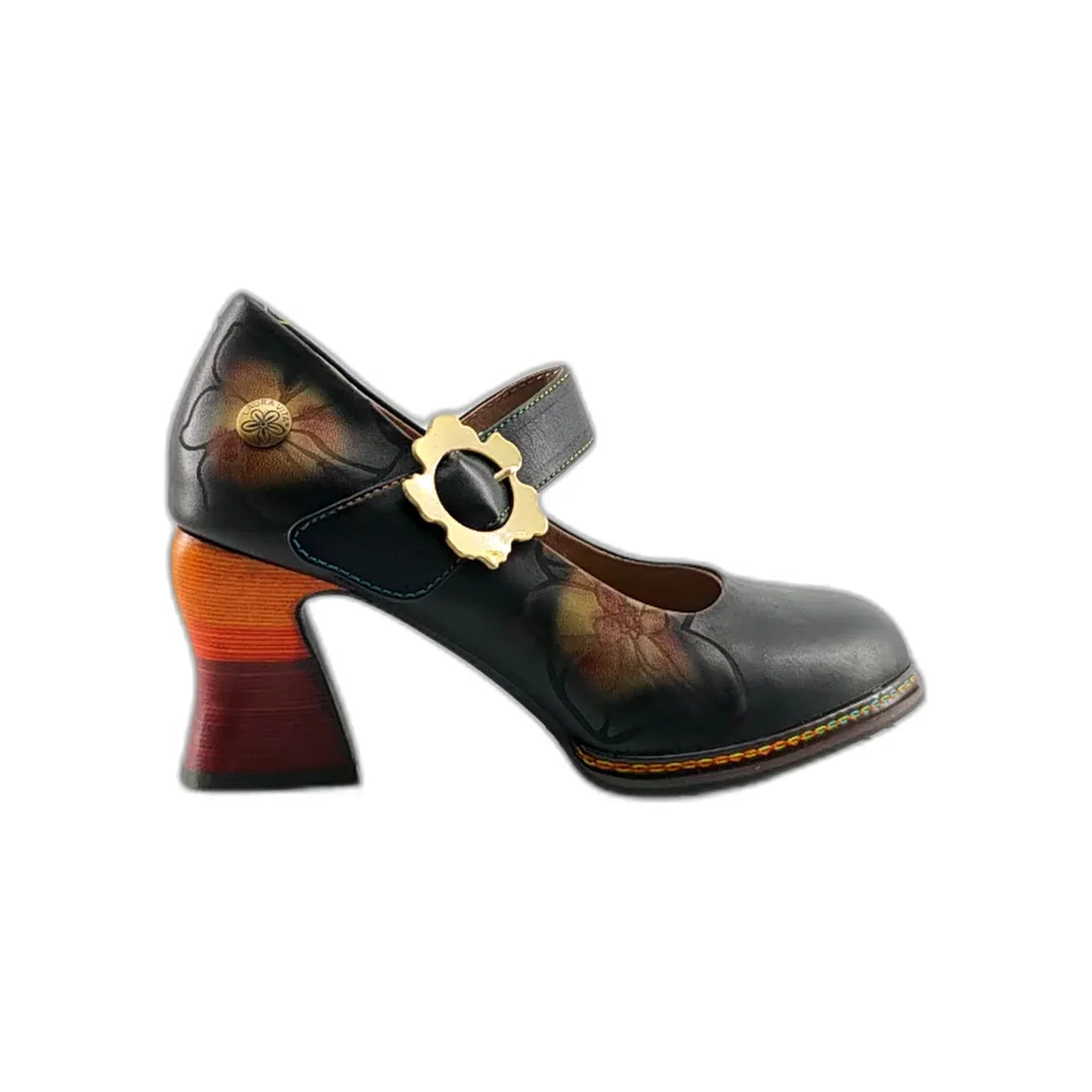 Laura Vita klasične Mary Jane cipele na blok štiklu 6294 - Obuća Monah