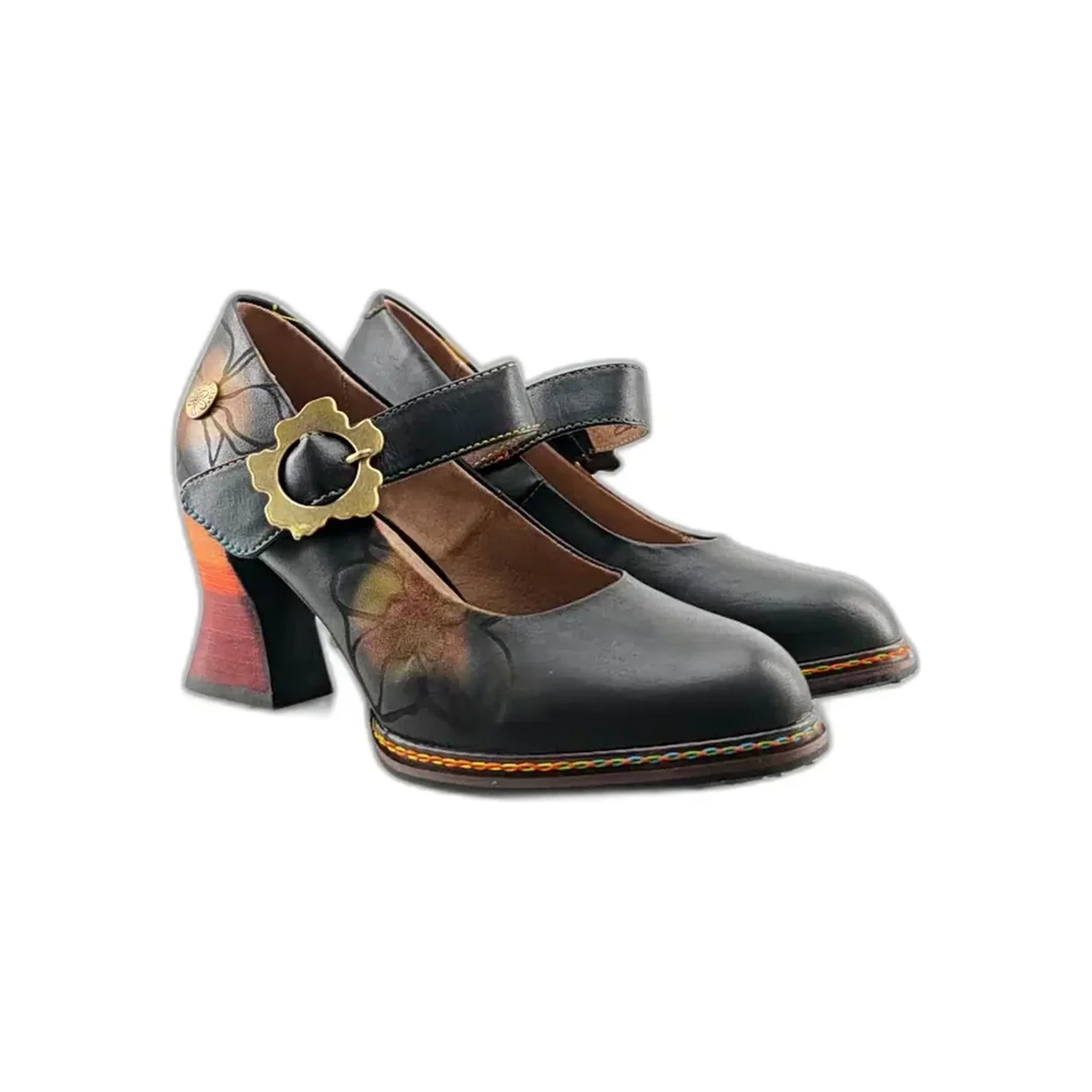 Laura Vita klasične Mary Jane cipele na blok štiklu 6294 - Obuća Monah