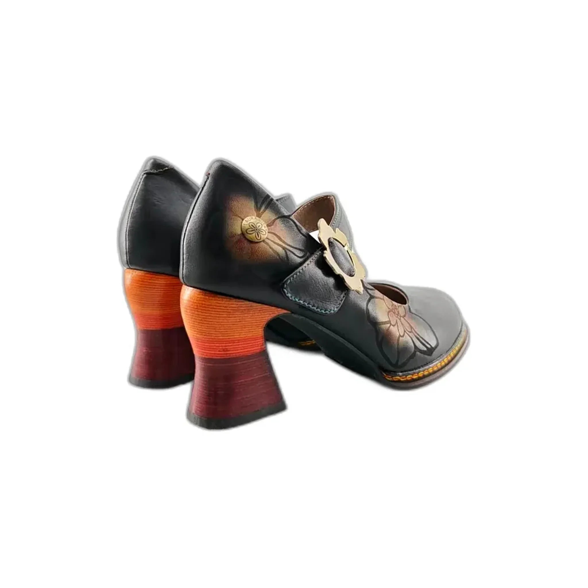 Laura Vita klasične Mary Jane cipele na blok štiklu 6294 - Obuća Monah