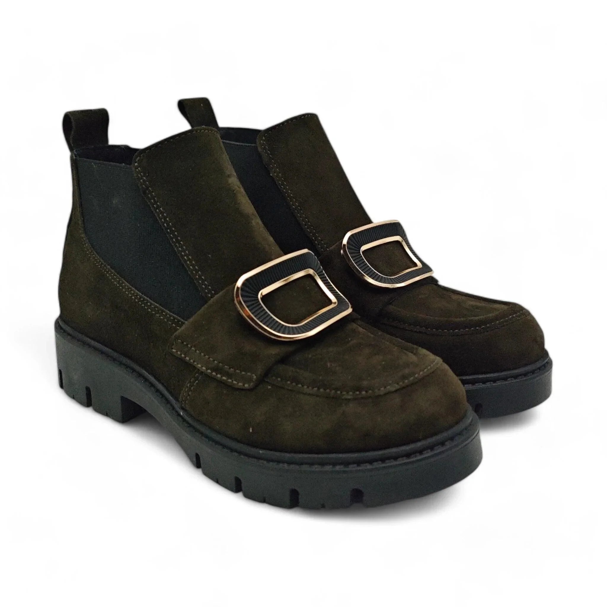 Moda Pelle 10145 maslinasto zelena pogled spreda