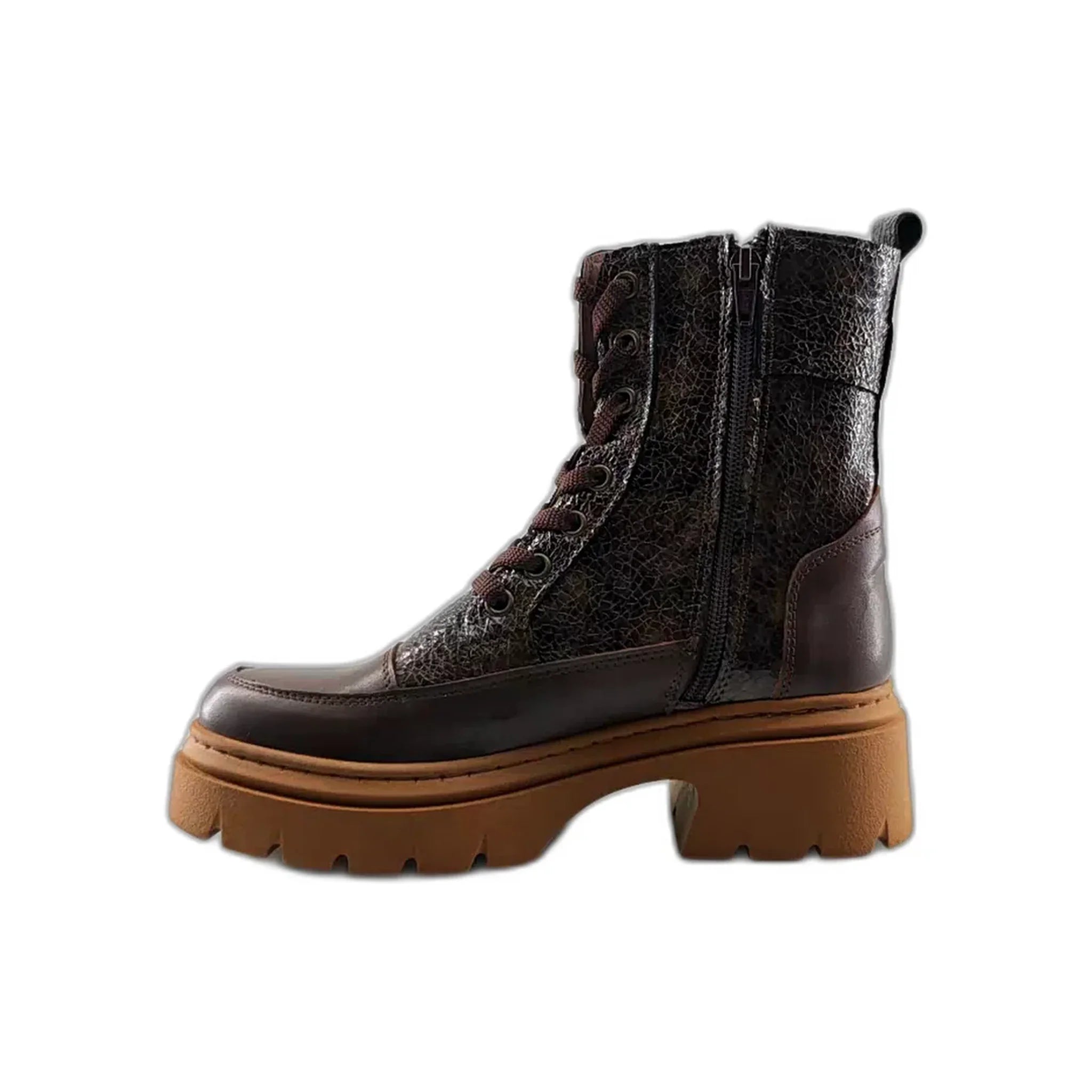 Moda Pelle kratke ravne čizme Martinke sa zip zatvaračem 19056