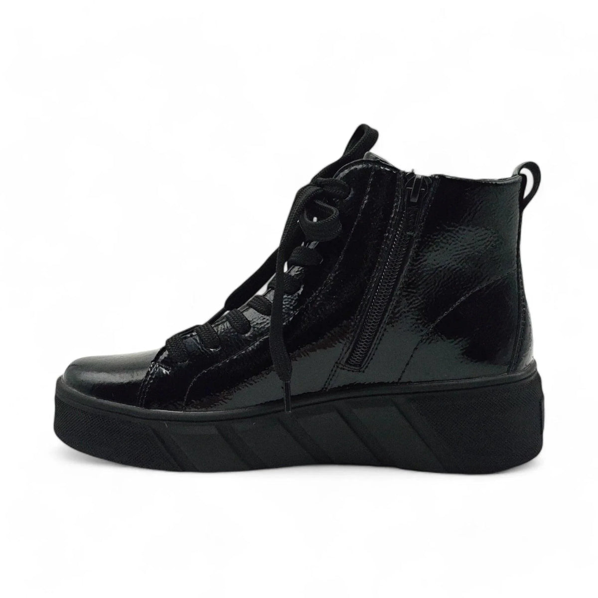 Rieker 0561 crni lak pogled levo