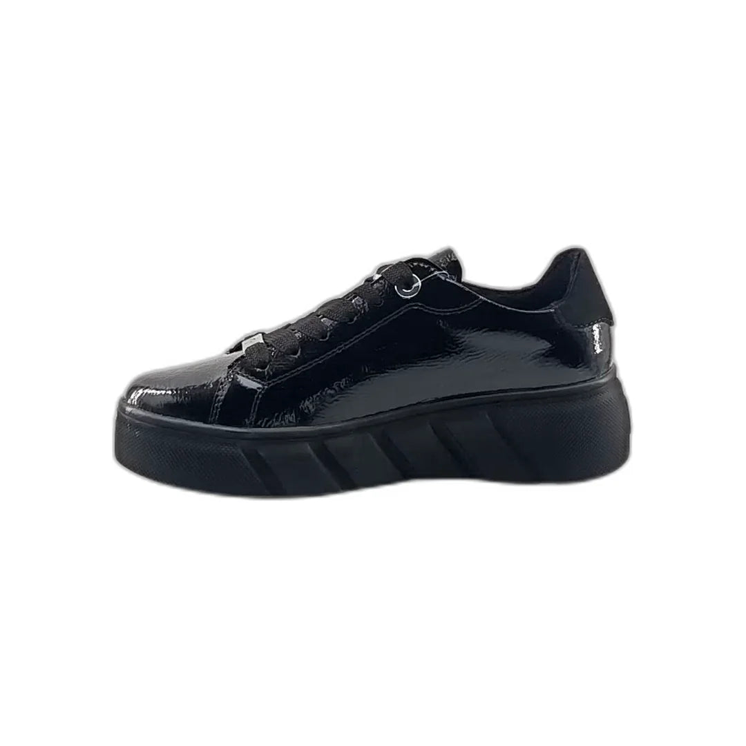 Rieker 2601 crni lak pogled levo