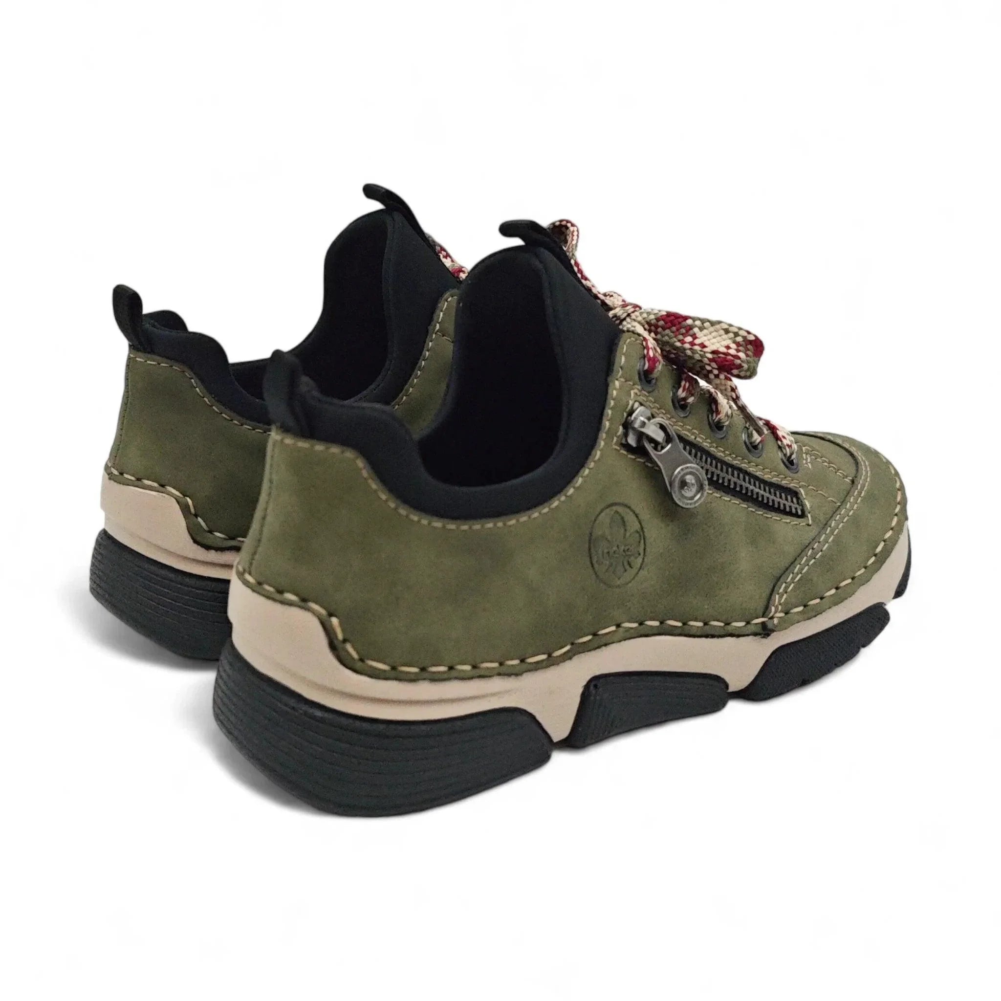 Rieker 45973 maslinasto zelena pogled straga