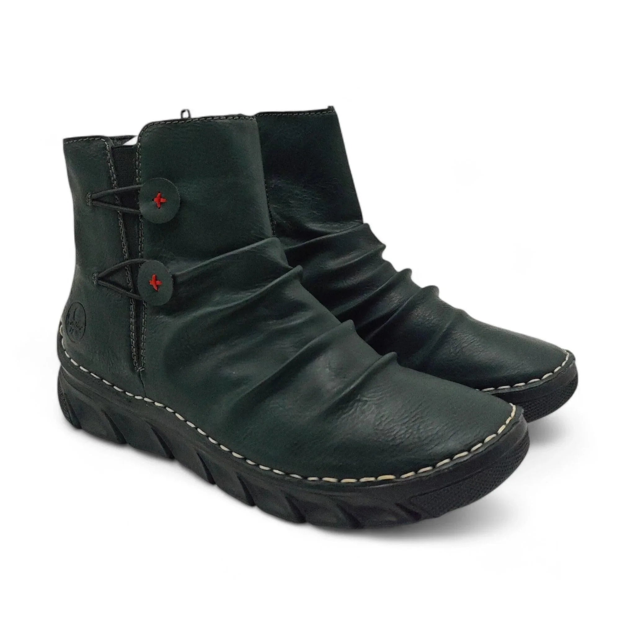 Rieker 55052 maslinasto zelena pogled spreda