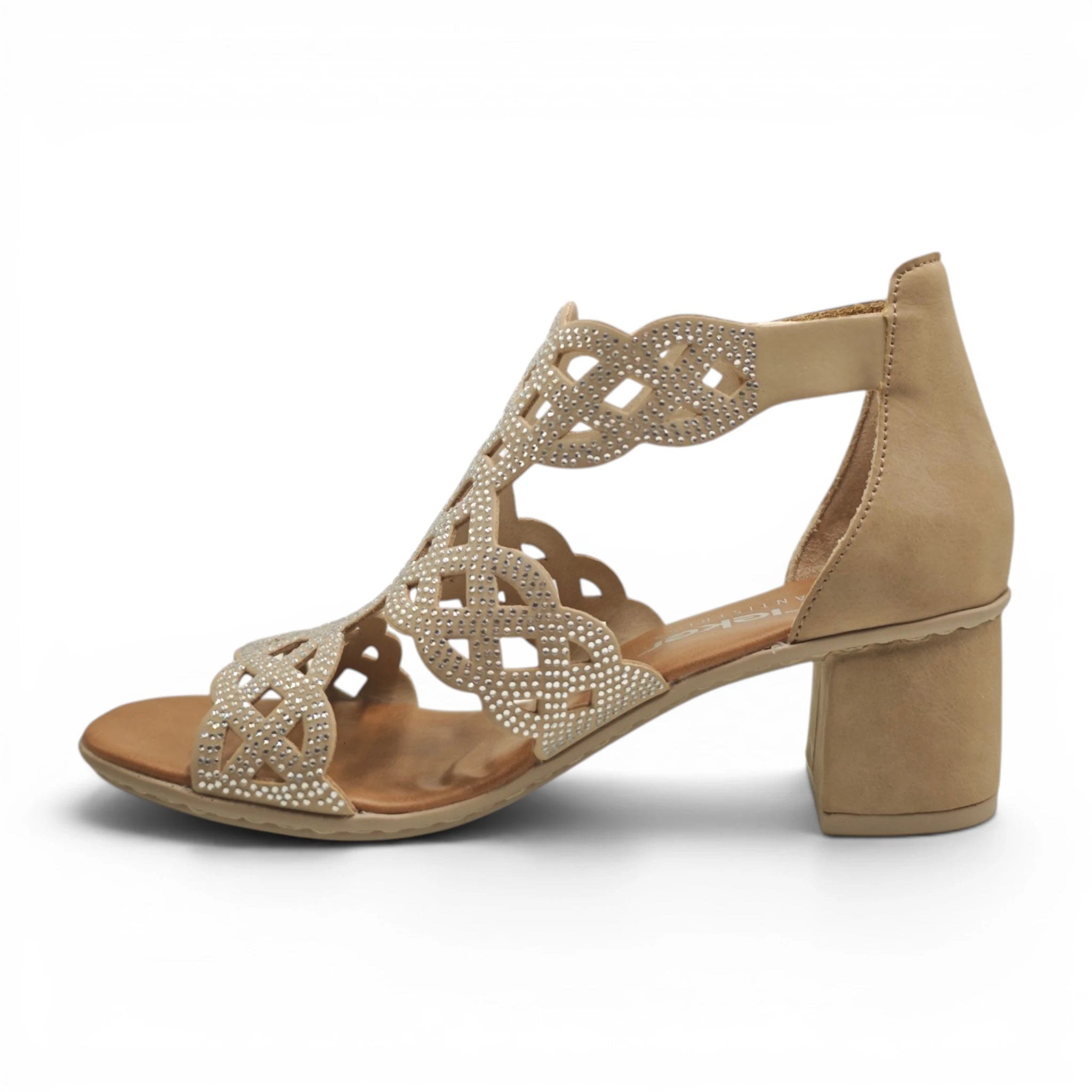 Rieker 64773 taupe pogled levo