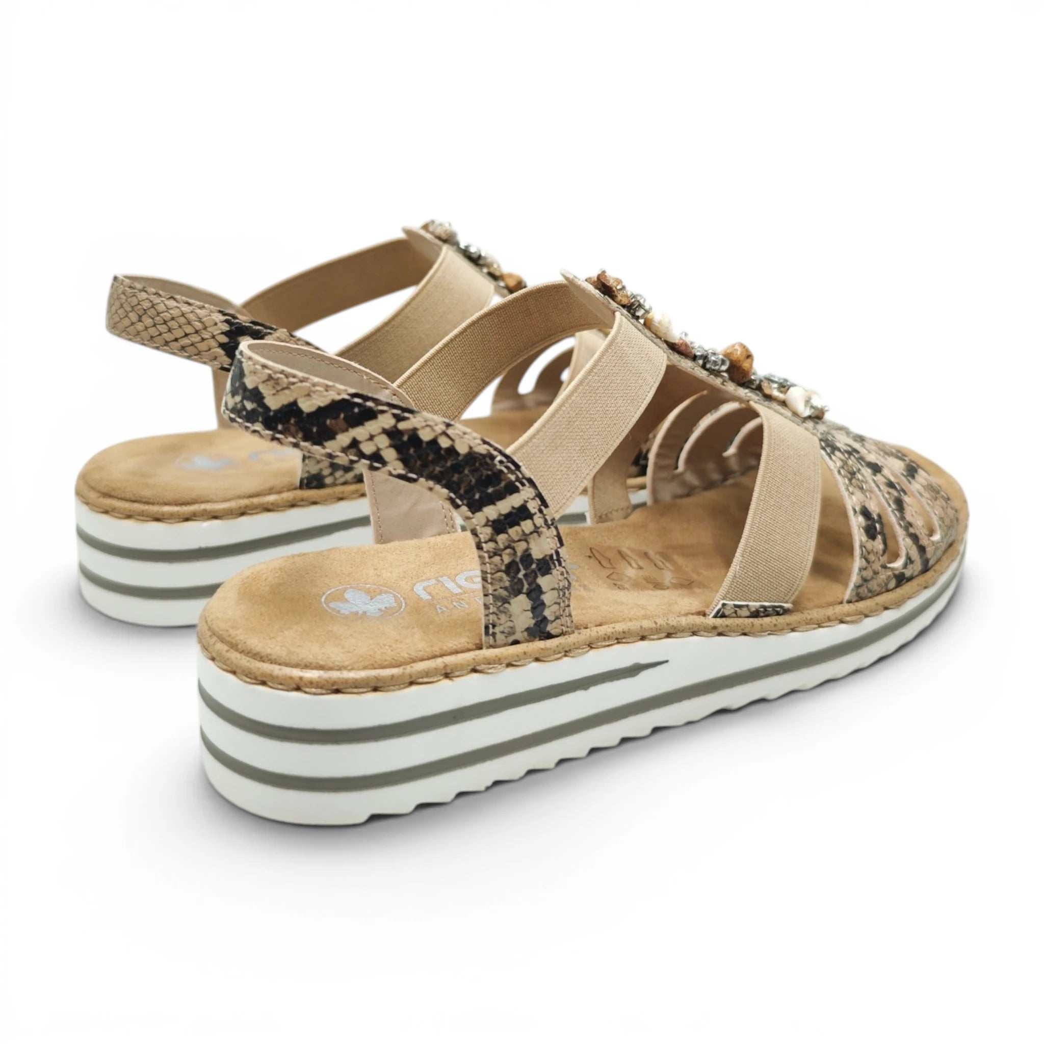 Rieker 0649 taupe pogled straga