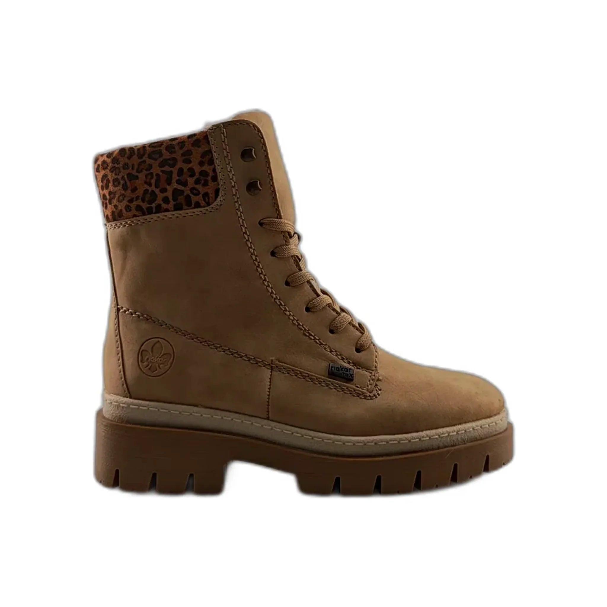 Rieker klasične ravne gležnjače Martinke na pertlanje 9430