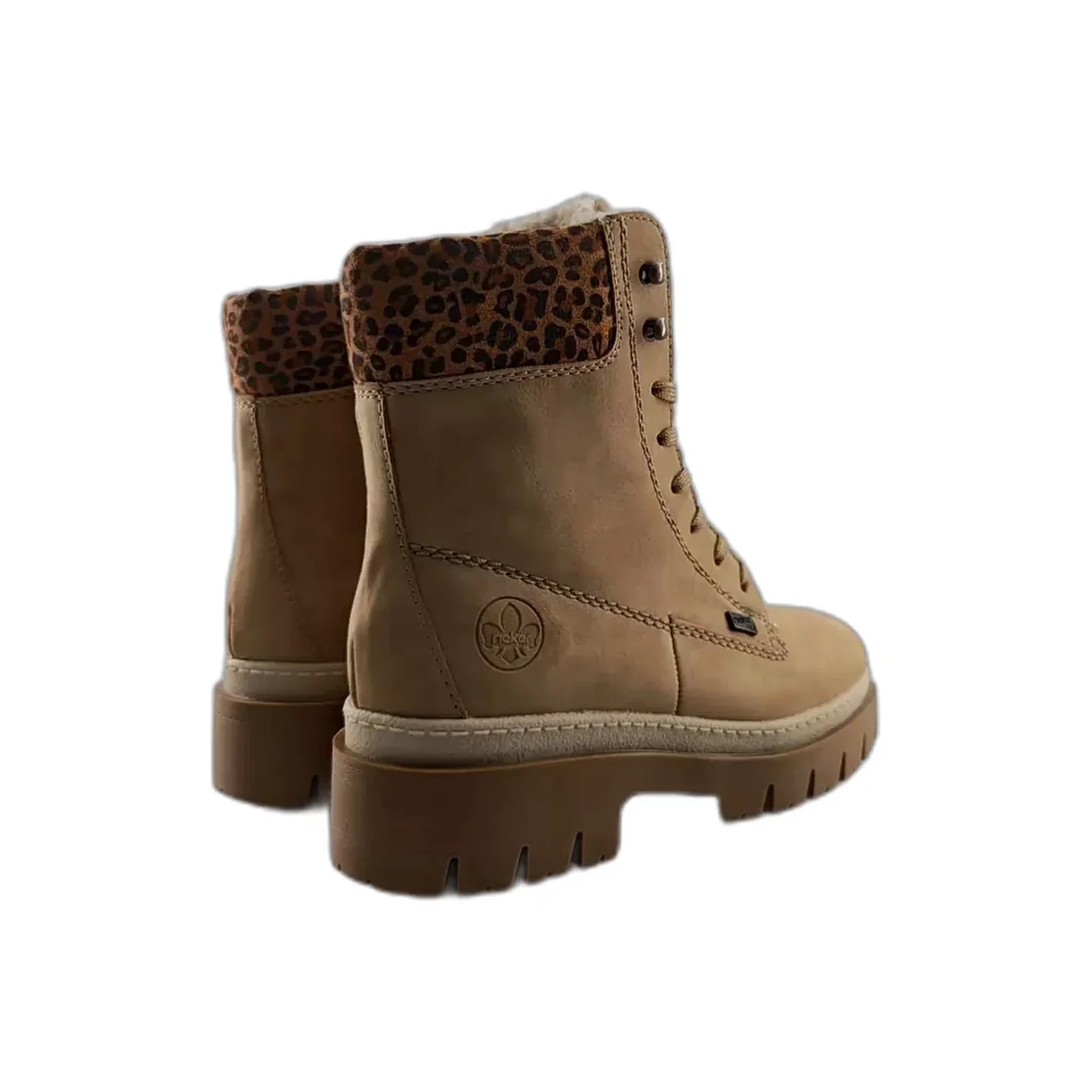 Rieker klasične ravne gležnjače Martinke na pertlanje 9430