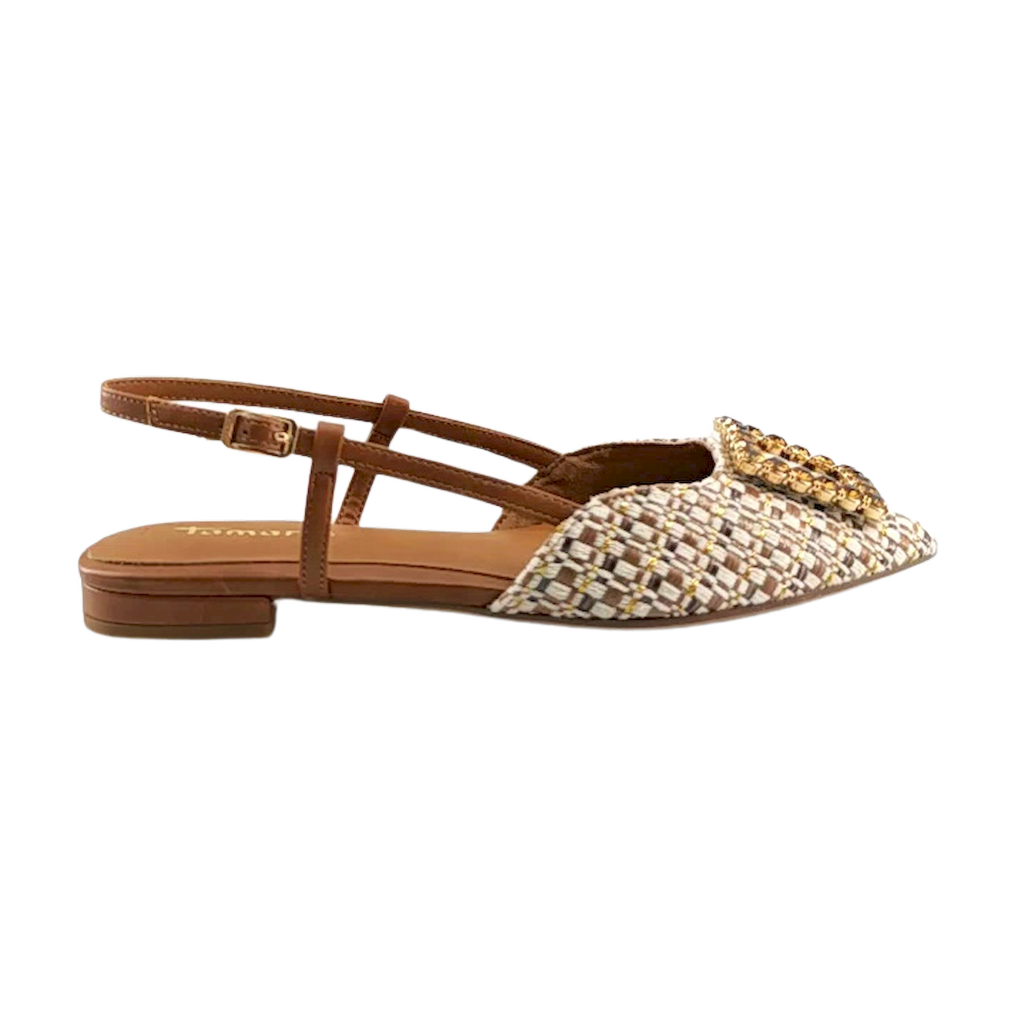 Tamaris D'Orsay ravne sandale sa podesivim remenom 29403