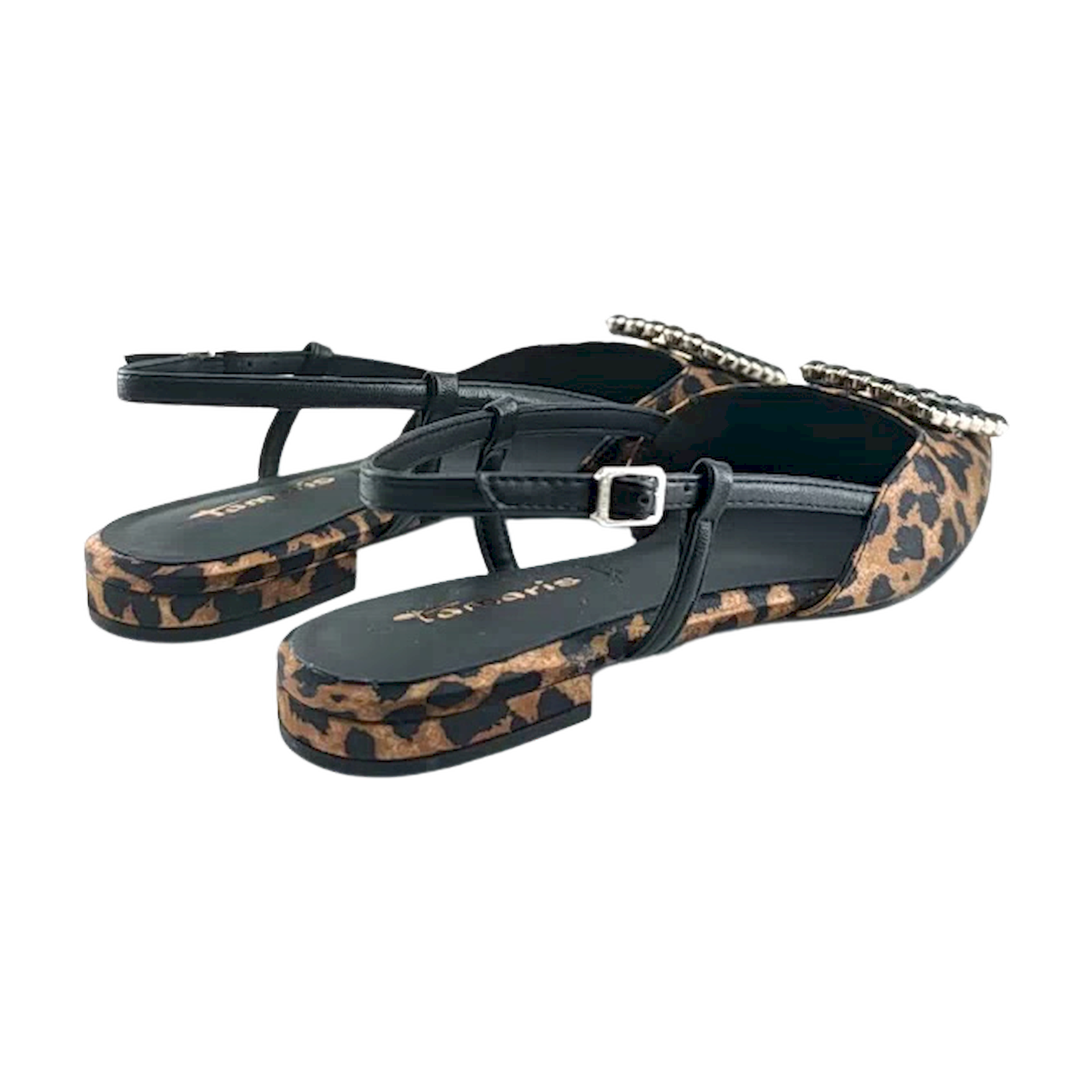 Tamaris D'Orsay ravne sandale sa podesivim remenom 29403